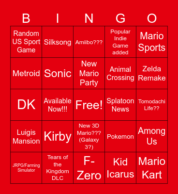 6/18/24 Direct Bingo Card