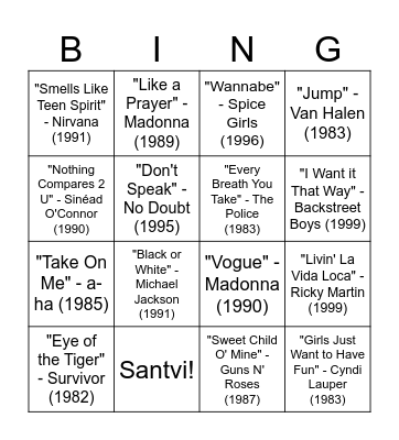 Sant Vicenç 2024 Bingo Card