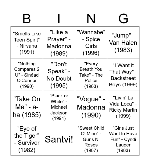 Sant Vicenç 2024 Bingo Card