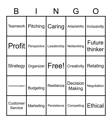 BIASHARA BINGO Card