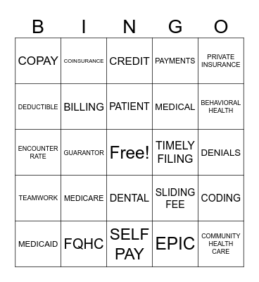 INSURANCE Bingo Card