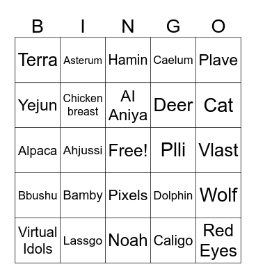 Plave Bingo Card