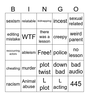 tmrws teachings Bingo Card