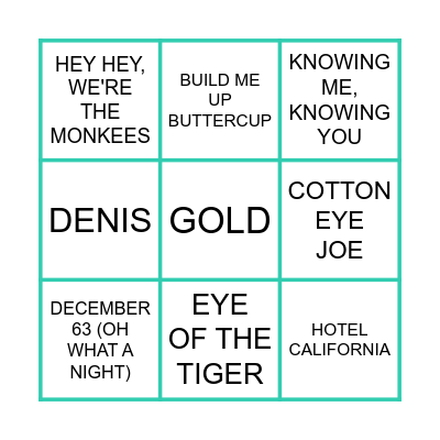 POP IDOLS Bingo Card