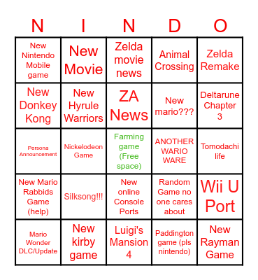 June 18th Direct BINGO Card