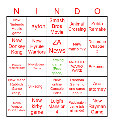 June 18th Direct BINGO Card