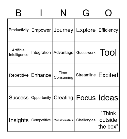 Buzzword Bingo Card