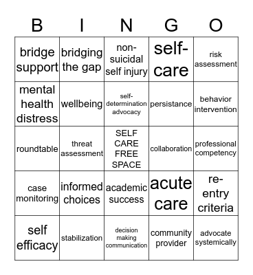 HECMA BUZZWORD BINGO Card