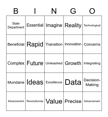 Buzzword Bingo Card