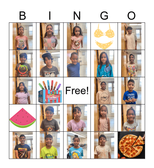 Summer Camp 2024 Bingo Card