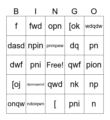 Make Food Not Waste Bingo Card