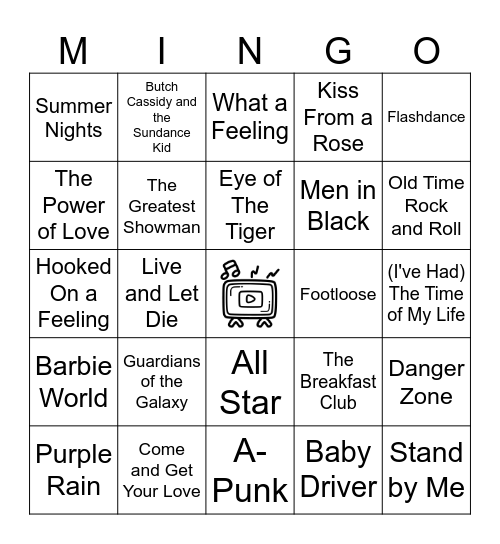 Soundtracks Bingo Card