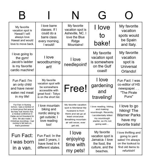 2024 NEPD Central Team BINGO Card