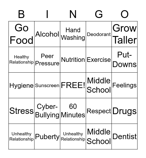 End of the Year Health Review BINGO  Bingo Card