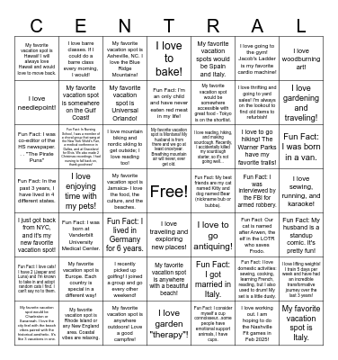 2024 NEPD Central Team BINGO Card