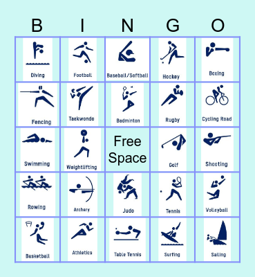 The Summer Olympics Bingo Card