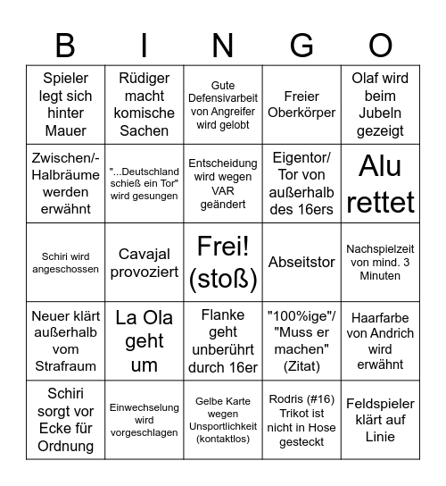 Deutschlandspiel leicht Bingo Card