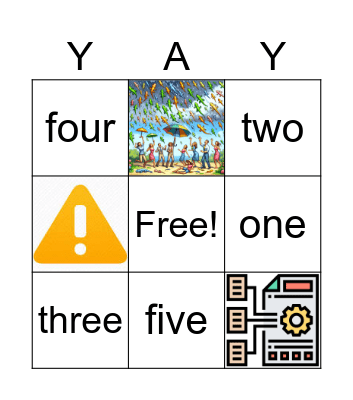 Test Worksheet Bingo Card