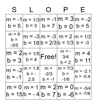 GEOMETRIC SKI RESORT Bingo Card
