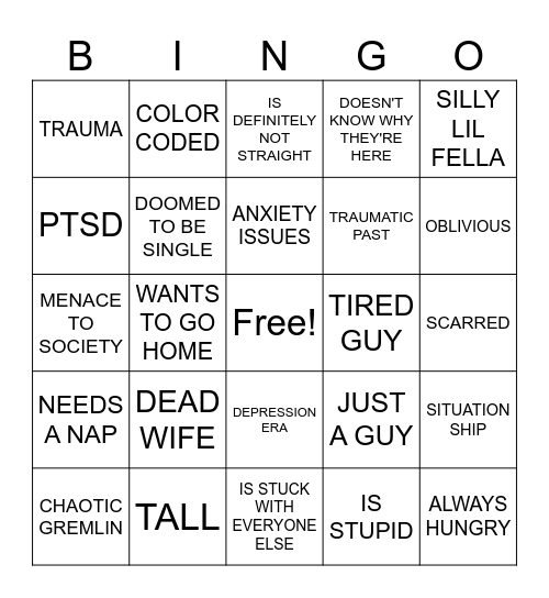 CHAOTIQUE OC BINGO Card