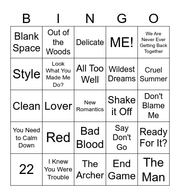 TS Round 2 Bingo Card