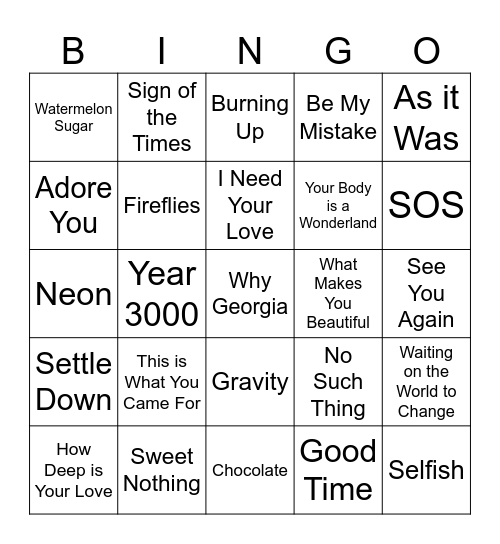 TS Round 3 Bingo Card