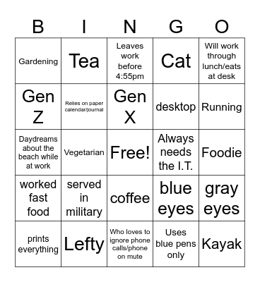 Welcome to Summer Bingo Card
