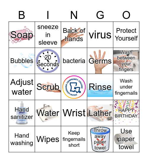 Hand Hygiene Bingo Card