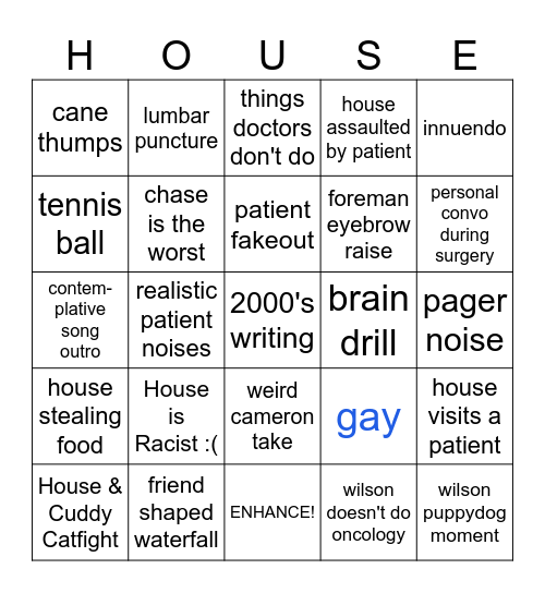 House Bingo Card