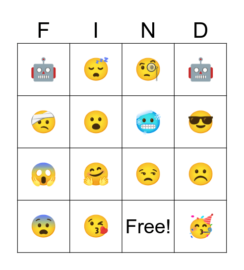 Emojis! Bingo Card