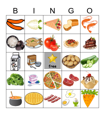 Food Bingo Card