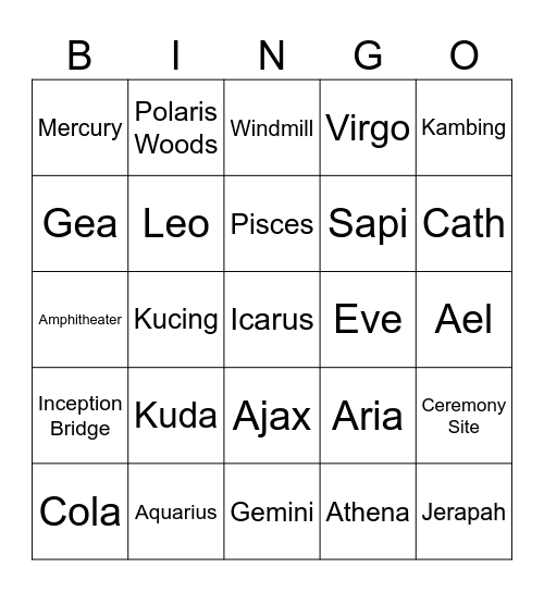 Kotak Bingo Keberuntungan Bingo Card
