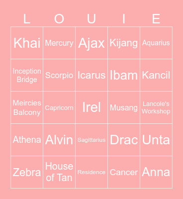 GOOD LUCK! Bingo Card
