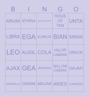 CIE DAPAT BINGOKU Bingo Card