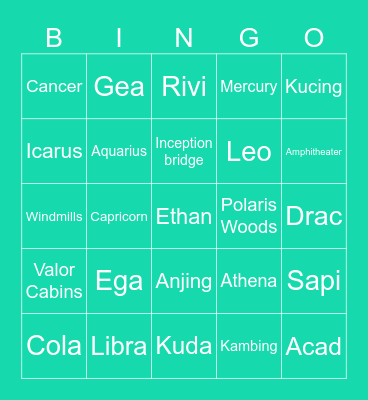 GOOD LUCK! Bingo Card