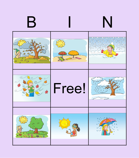 Lovely Weather Bingo Card