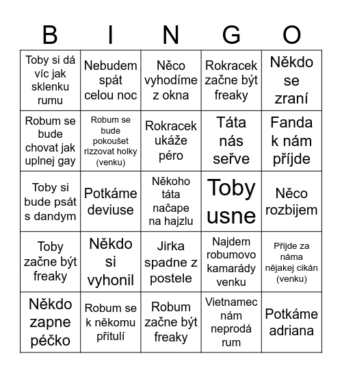 Bingo Most Bingo Card