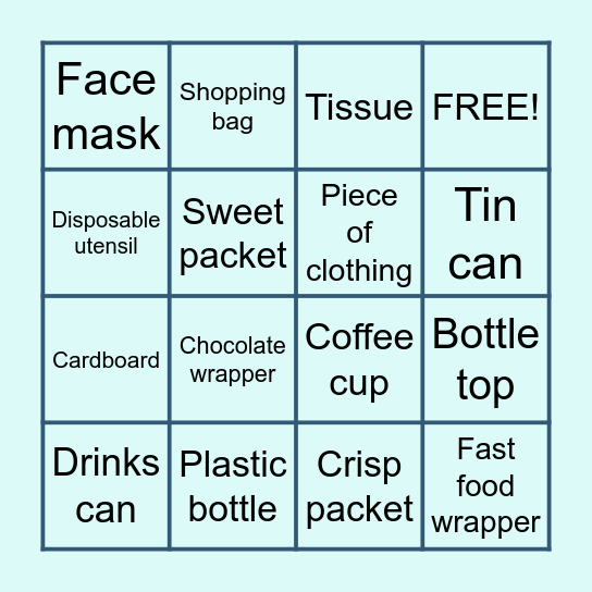 Litter Picking Bingo! Bingo Card
