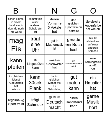 Bingo Card