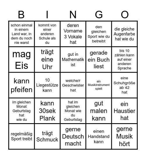 Bingo Card