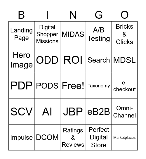 Digital Bingo Card