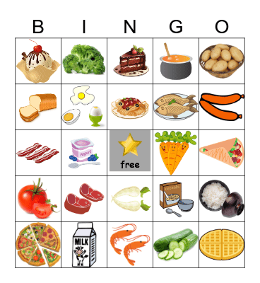 Food Bingo Card