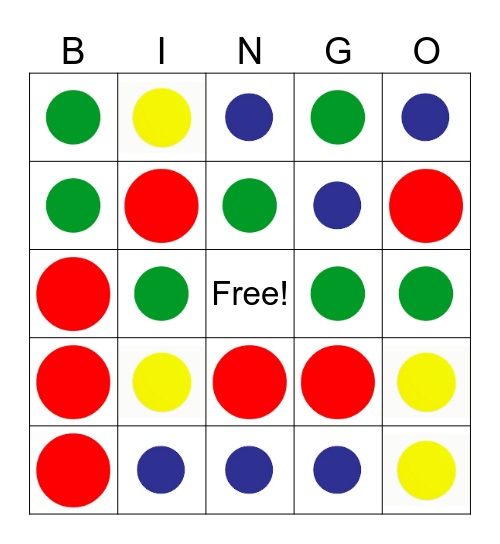 COLOR BINGO Card