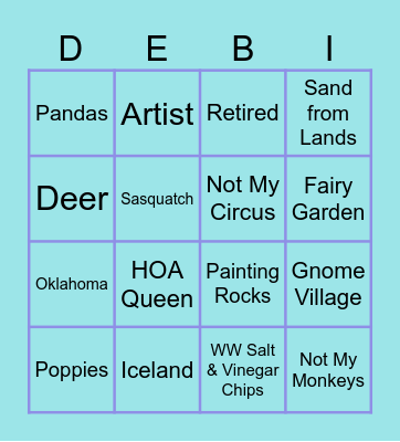 Debi's Retirement BINGO! Bingo Card