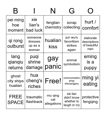 tgcf book 4 bingo Card