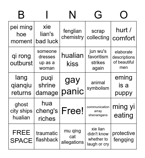 tgcf book 4 bingo Card