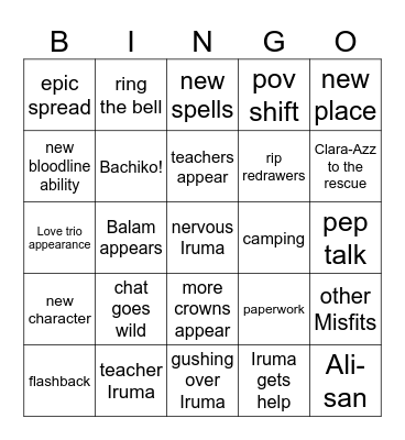 Test Bingo Card