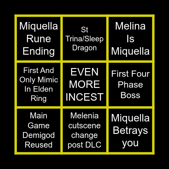 SHADOW OF THE ERDTREE BINGO! Bingo Card