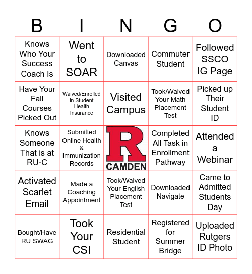 Scarlet Raptor Success Bingo Card