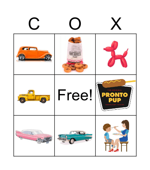 Back to the 50's Bingo Card